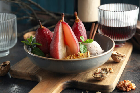 Blushing Cranberry Pears