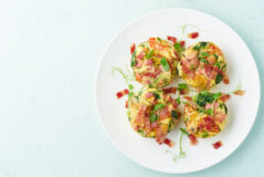 Breakfast bacon spinach and egg muffins