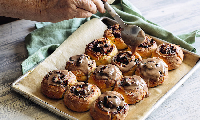 Cinnamon & currant scrolls