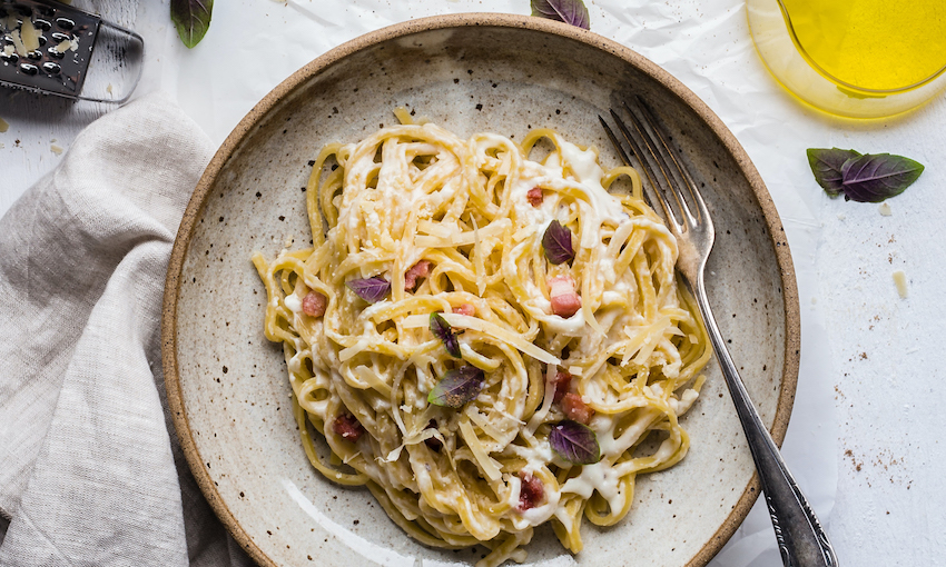 Creamy Ham & Mustard Fettuccine