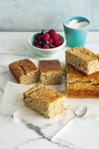 High-protein lemon poppyseed slice