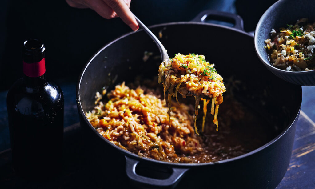 Lahanorizo - Cabbage, leek & rice stew