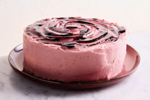 Lemon Sponge with Blackberry Jam