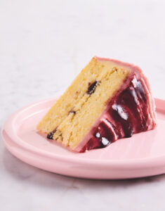 Lemon Sponge with Blackberry Jam