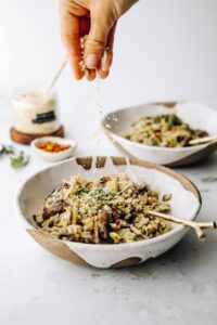 Mushroom & leek risotto
