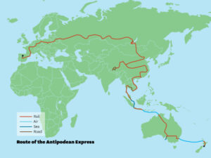 Route of the Antipodean Express