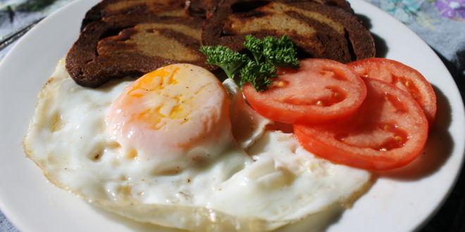 Seitan bacon and eggs