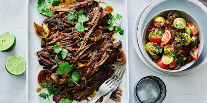 Slow-cooked Mexican brisket