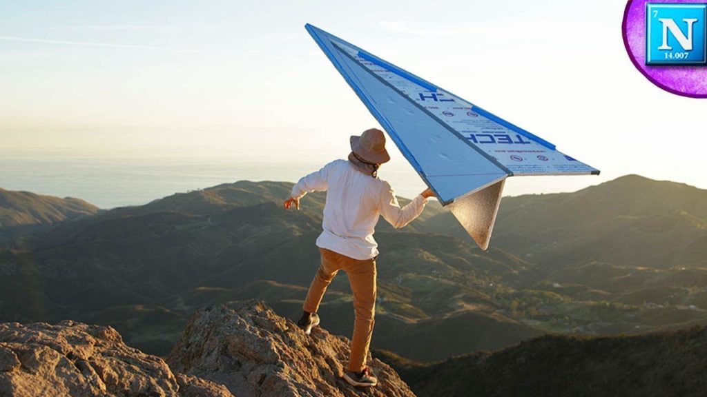 video one huge giant paper plane