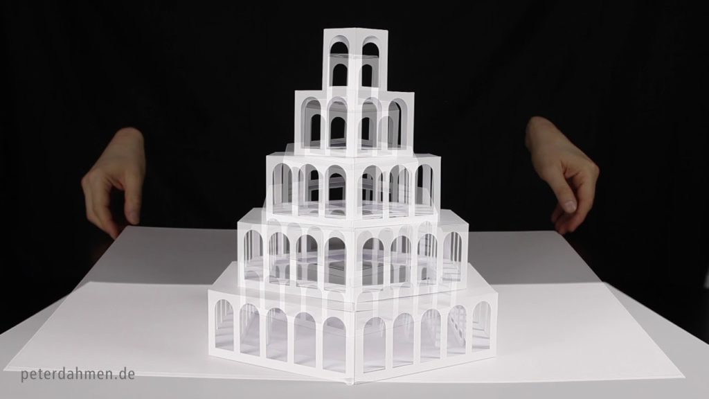 video pop up paper sculptures by